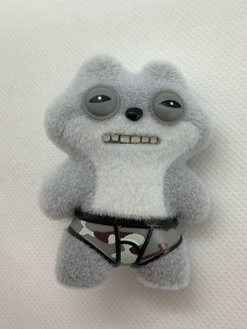 PMI Kids Fuggler Flocked Sketchy Squirrel Grey Catch Me Series 1 Collectable